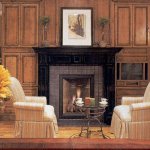 Traditional fireplace with mantel