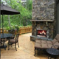 Montana Wood-burning Outdoor Fireplace