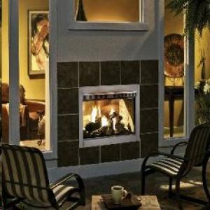 Twilight II Indoor/Outdoor see-through Gas-burning Fireplace