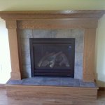 Traditional Style Fireplace Tile & Wood