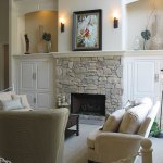 Nantucket stone fireplace with mantel, installation by La Crosse Fireplace