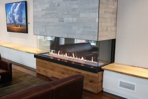 Heat-n-Glo Foundation Bay Style Gas fireplace
