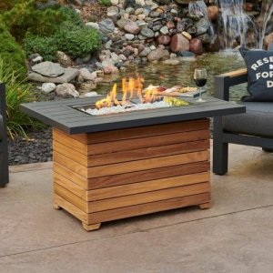 Darien Gas Fire Pit Table with Aluminum Top