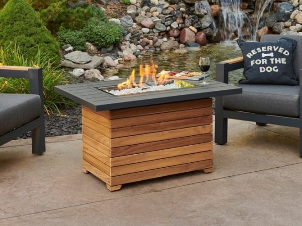 Darien Gas Fire Pit Table with Aluminum Top