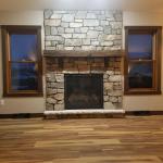 Kozy Heat Carlton 39 gas fireplace with Canyon Creek stone veneer