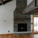 Heat & Glo True 36 gas fireplace with Canyon Creek stone