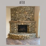 Gas Fireplace with Cliffton Ledge real stone veneer