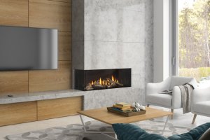 Regency Chicago Corner Series two-sided Gas Fireplace
