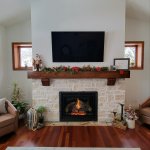 Heat-n-Glo gas fireplace with Hamilton Country stone