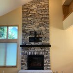 Heat-n-Glo gas fireplace with Rustic Clearwater stone