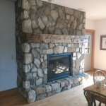 Rustic fieldstone with over grout style
