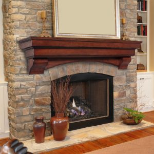 Auburn Mantel Shelf - Cherry Distressed Finish