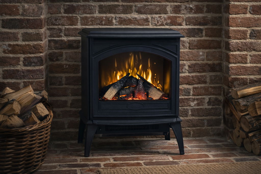 Amantii castiron freestanding electric fireplace